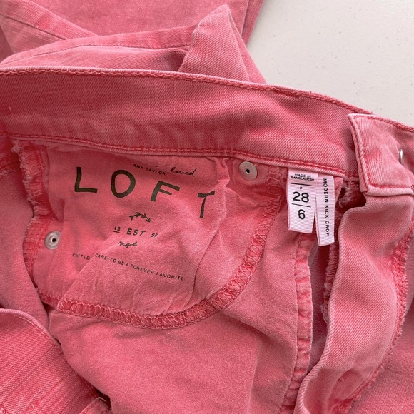 Loft Jeans Women’s Size 6 Orange Modern Kick Crop - Picture 6 of 8